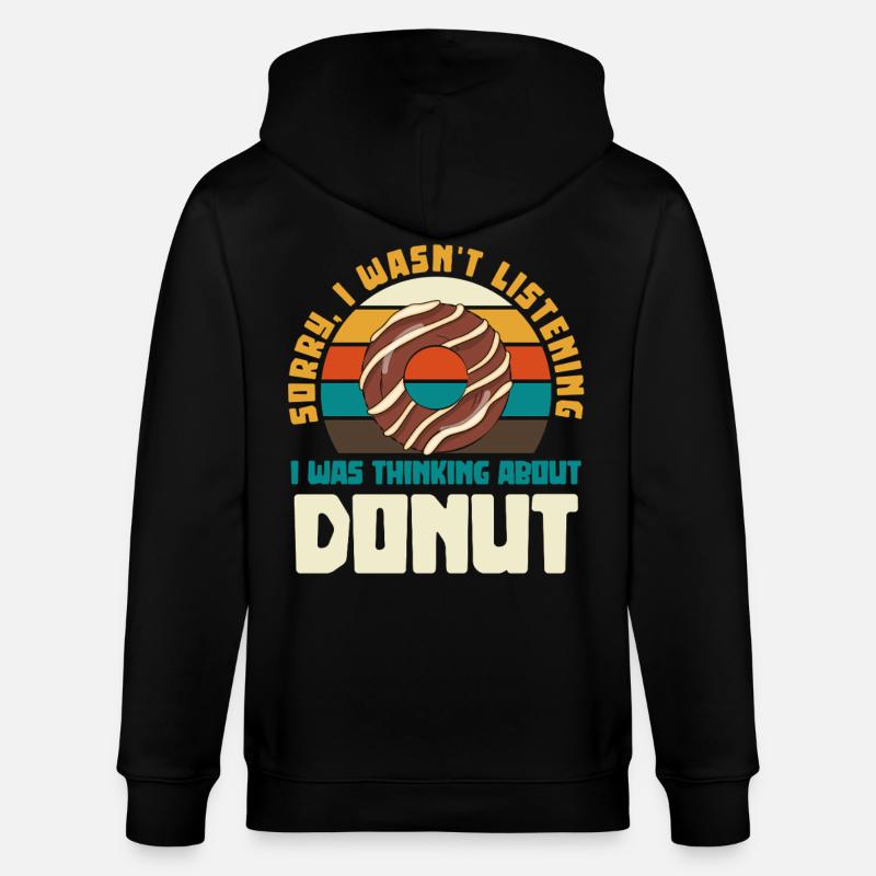 Rétro Donut Coucher de Soleil Dicton - Veste à capuche bio CULTIVATOR Stanley/Stella Unisexe - noir