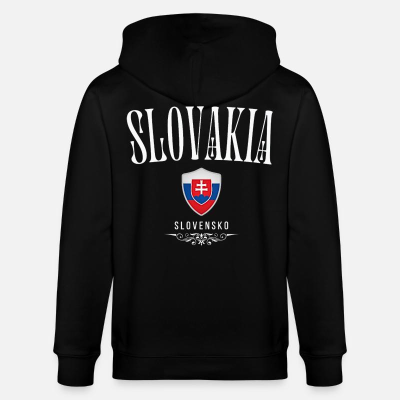 Drapeau de la Slovaquie, patriote slovaque - Veste à capuche bio CULTIVATOR Stanley/Stella Unisexe - noir