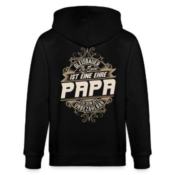 Papa constructeur de pistes - Veste à capuche bio CULTIVATOR Stanley/Stella Unisexe - noir - Dos - Anna (173cm)