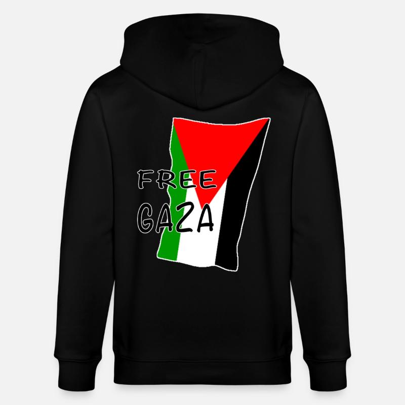Motif du drapeau de Gaza libre - Veste à capuche bio CULTIVATOR Stanley/Stella Unisexe - noir
