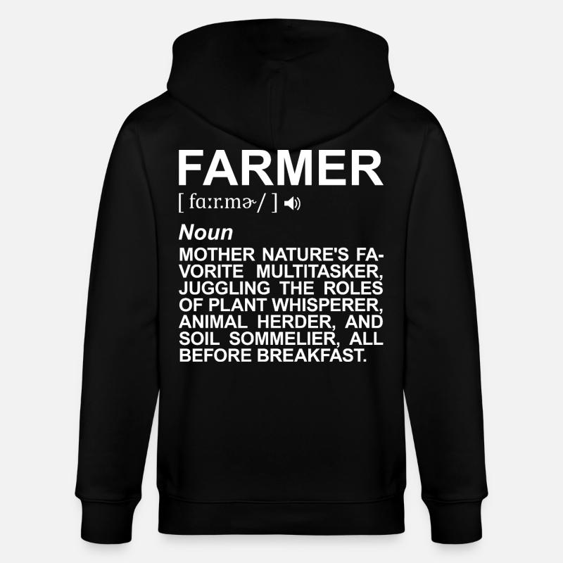 Bauer Begriffserklärung - Stanley/Stella Unisex Bio-Kapuzenjacke CULTIVATOR  - Schwarz