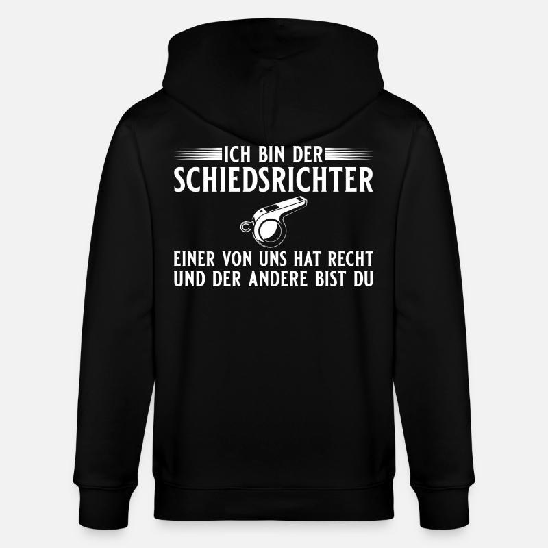 Schiedsrichter Einer hat recht - Schiri - Stanley/Stella Unisex Bio-Kapuzenjacke CULTIVATOR  - Schwarz