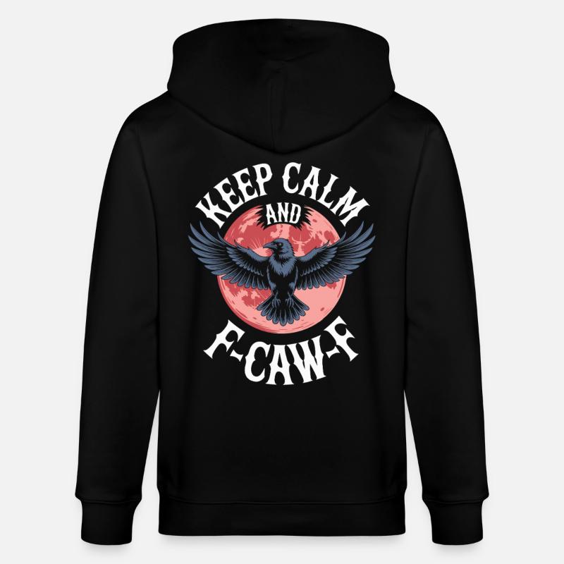 Keep Calm and Eagle Flight - Stanley/Stella CULTIVATOR  Unisex Organic Hooded Jacket - black