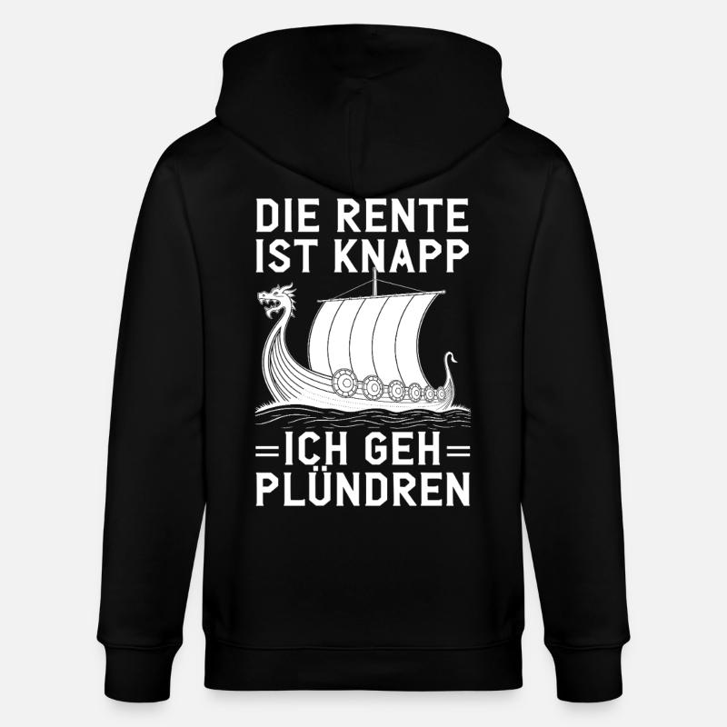 Rente Knapp Wikinger Plünderer - Stanley/Stella Unisex Bio-Kapuzenjacke CULTIVATOR  - Schwarz