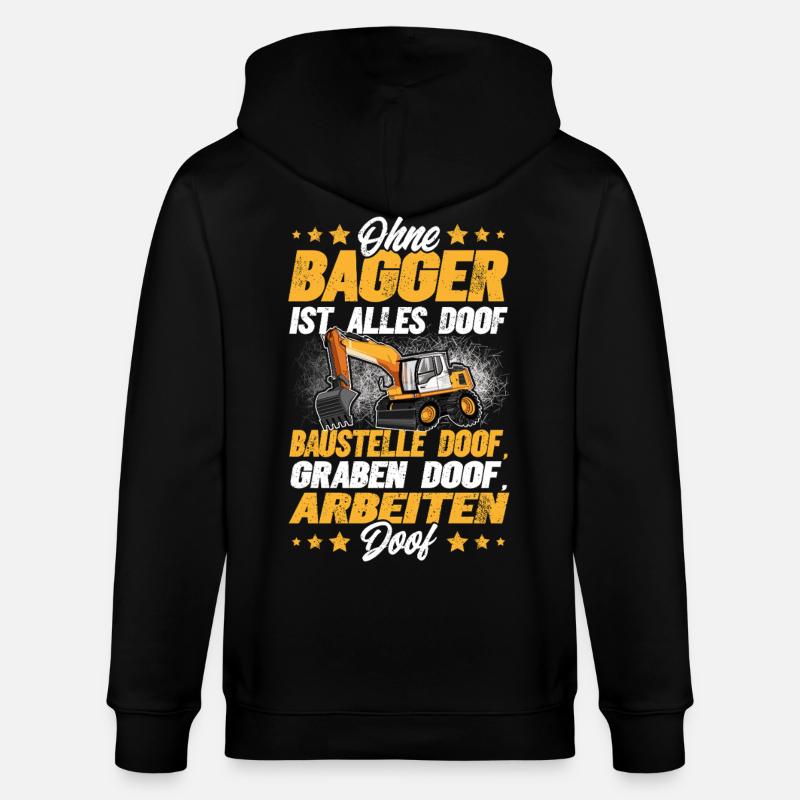 Bagger - Stanley/Stella Unisex Bio-Kapuzenjacke CULTIVATOR  - Schwarz