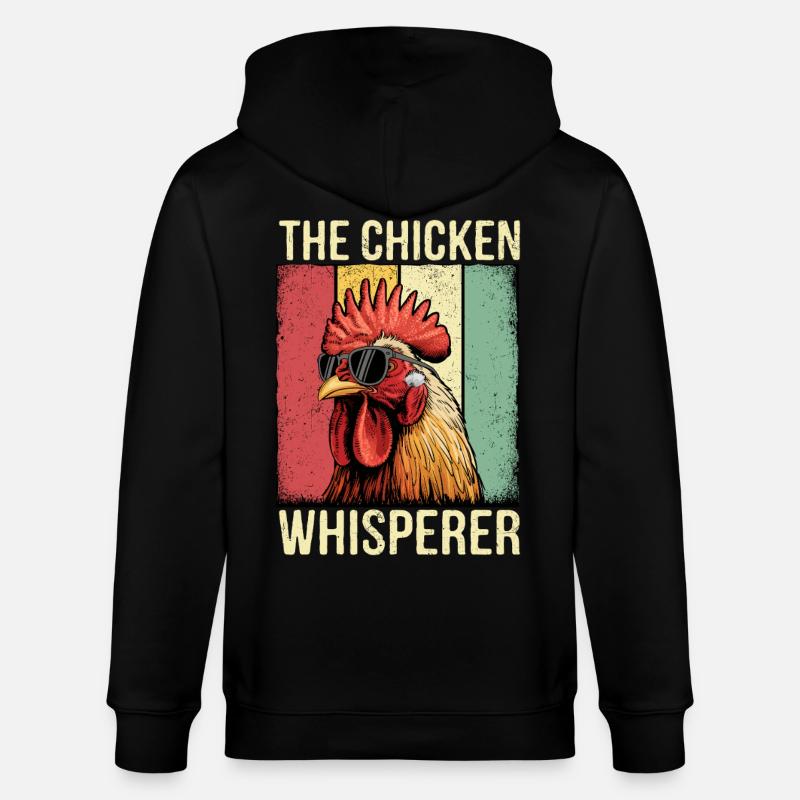 The Chicken Whisperer Retro Tee - Stanley/Stella Unisex Bio-Kapuzenjacke CULTIVATOR - Schwarz