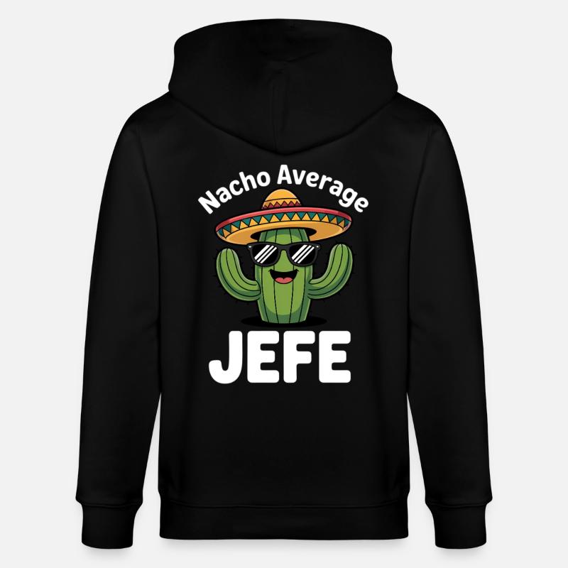 Nacho Average Jefe Kaktus - Stanley/Stella Unisex Bio-Kapuzenjacke CULTIVATOR  - Schwarz