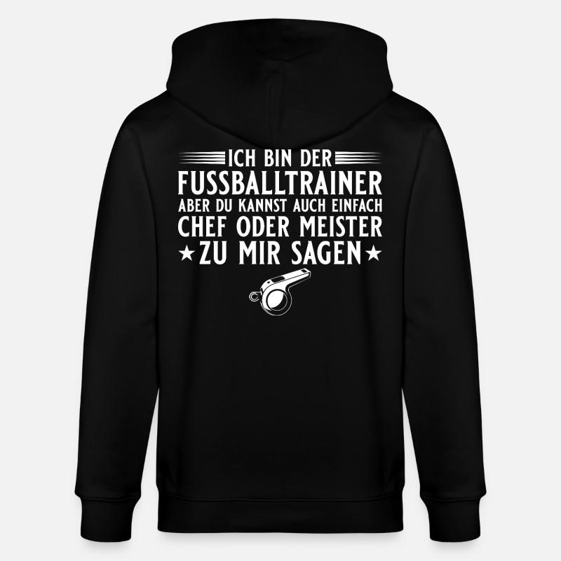 Fußballtrainer Chef oder Meister - Stanley/Stella CULTIVATOR  Unisex Organic Hooded Jacket - black