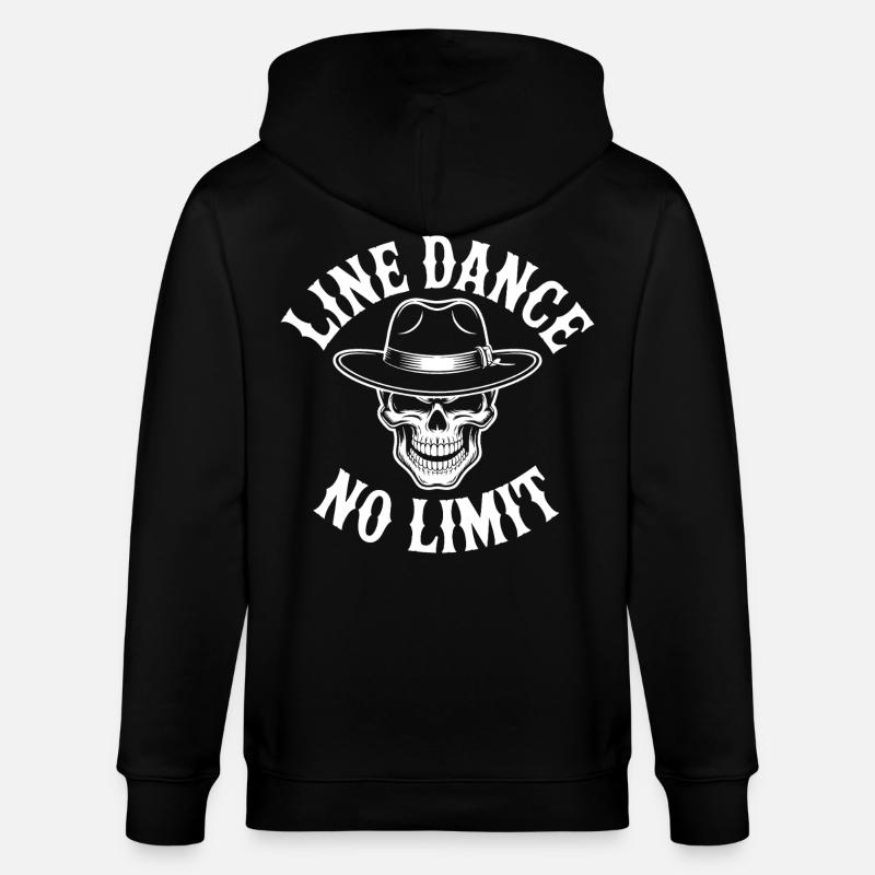 Line Dance Skull No Limit - Stanley/Stella Unisex Bio-Kapuzenjacke CULTIVATOR - Schwarz