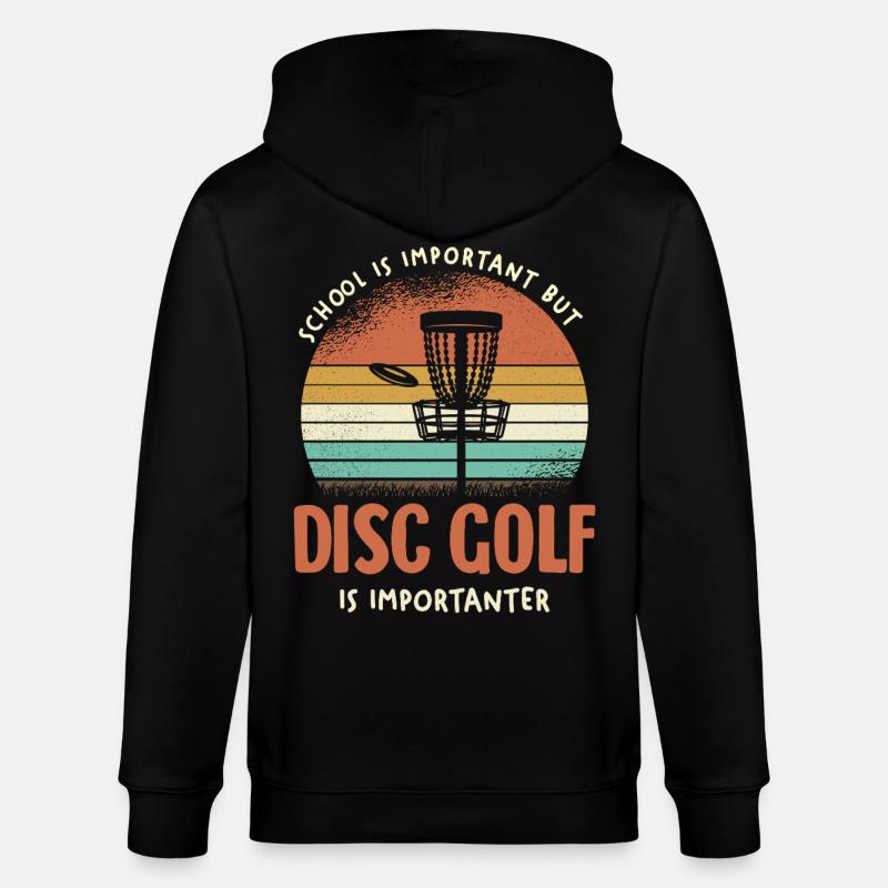 Retro Disc Golf Is Important - Stanley/Stella Unisex Bio-Kapuzenjacke CULTIVATOR  - Schwarz