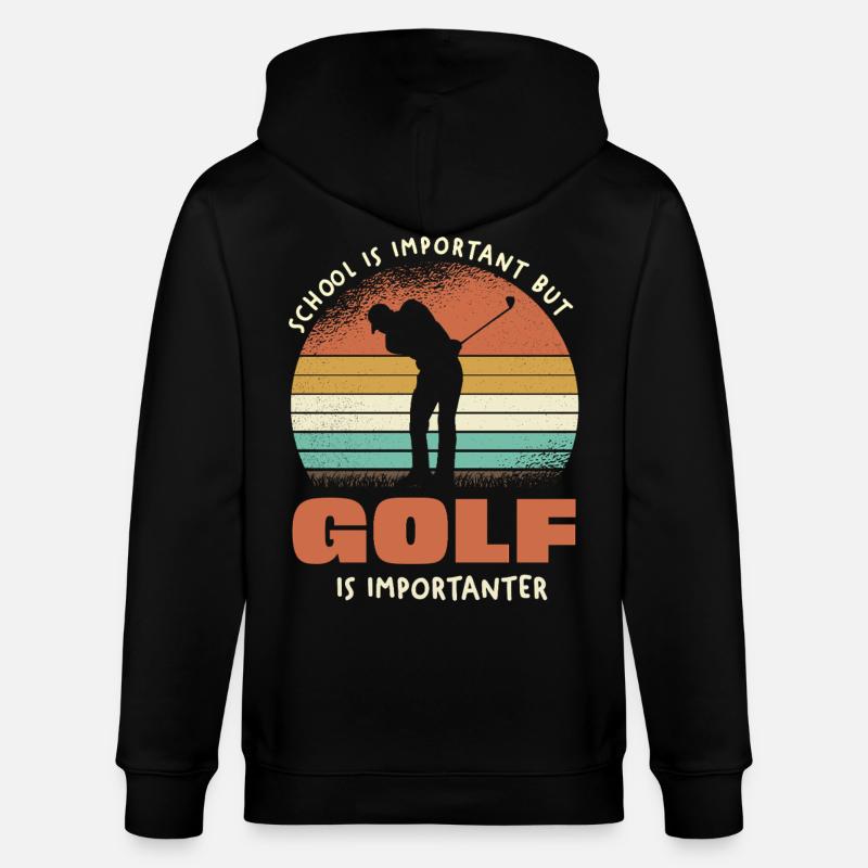 Le golf est plus important - Veste à capuche bio CULTIVATOR Stanley/Stella Unisexe - noir