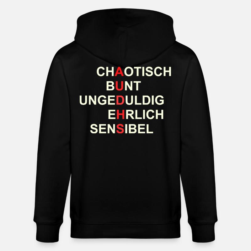 AUDHS  Sichtbar anders. Sichtbar ich. - Stanley/Stella Unisex Bio-Kapuzenjacke CULTIVATOR  - Schwarz