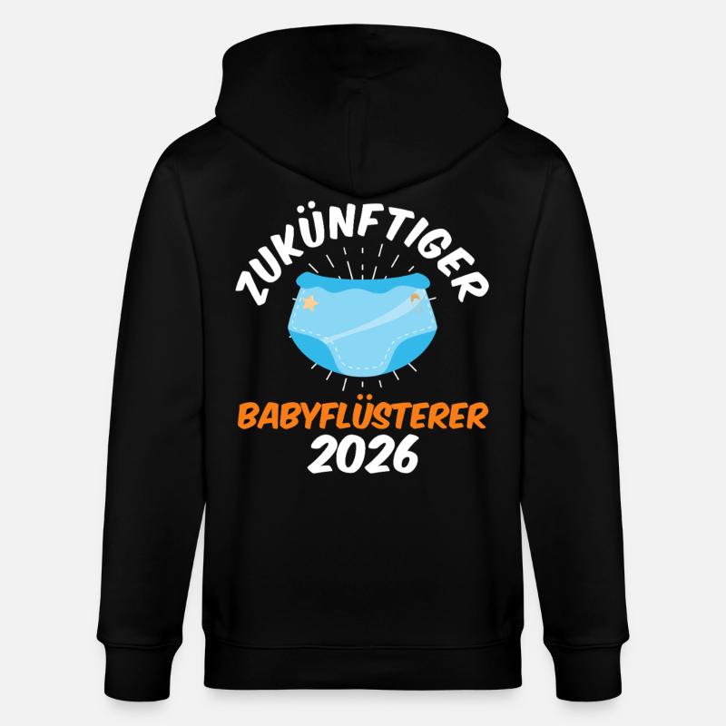 FUTUR BÉBÉ CHUCHOTEUR 2026 Drôle - Veste à capuche bio CULTIVATOR Stanley/Stella Unisexe - noir