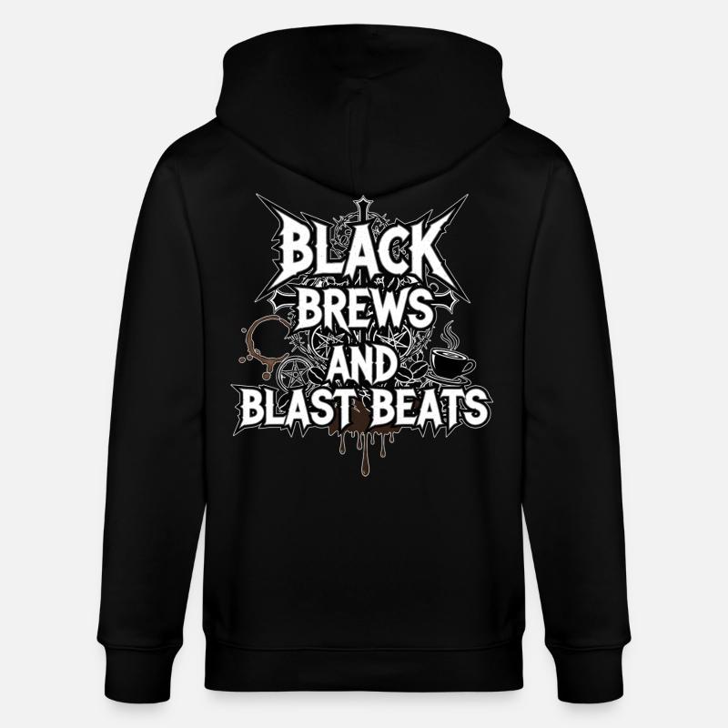Black Brews et Blast Beats - Veste à capuche bio CULTIVATOR Stanley/Stella Unisexe - noir
