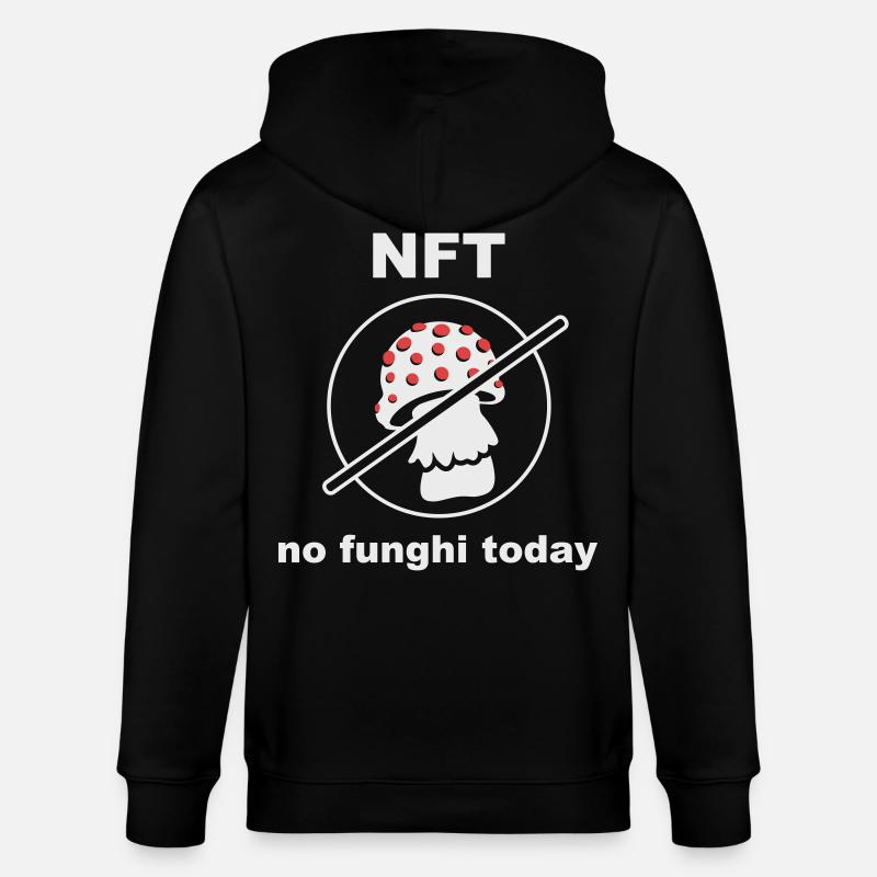 NFT - Pas de funghi aujourd’hui - Veste à capuche bio CULTIVATOR Stanley/Stella Unisexe - noir