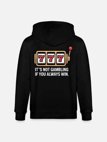 Slot Luck Saying 777 - Stanley/Stella CULTIVATOR Unisex Organic Hooded Jacket - black
