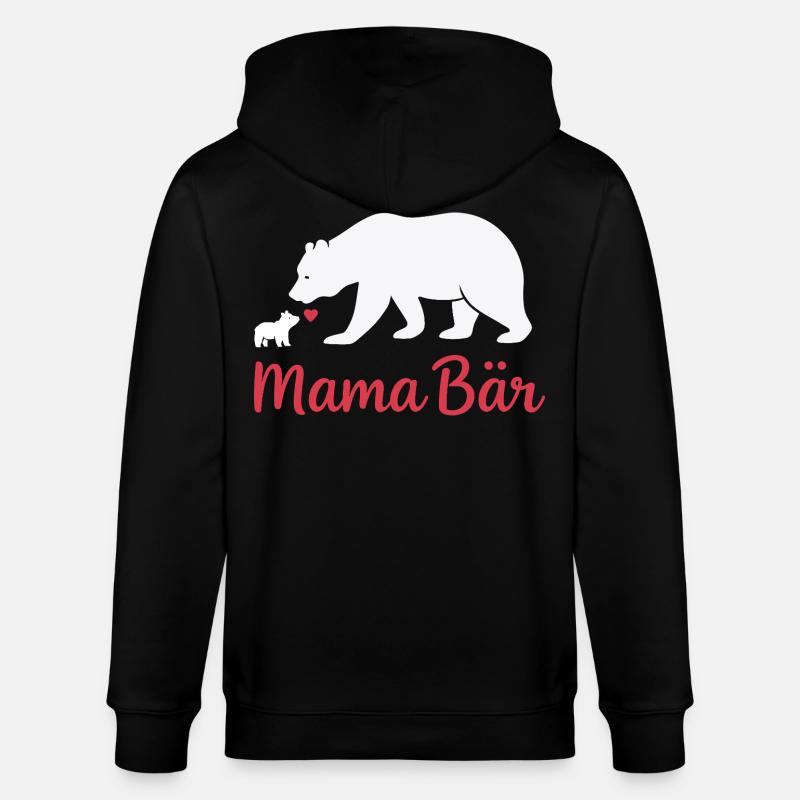Future Maman MAMA BEAR Rétro Drôle - Veste à capuche bio CULTIVATOR Stanley/Stella Unisexe - noir
