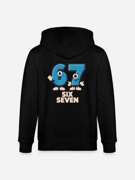 6 7 Seks Syv Meme – Aura Points Kids Gaming - Stanley/Stella CULTIVATOR økologisk unisex hettejakke - svart