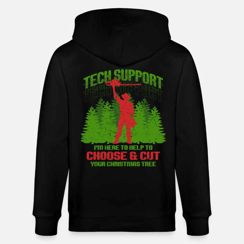 Weihnachtsbaum Züchter Help To Choose & Cut - Stanley/Stella Unisex Bio-Kapuzenjacke CULTIVATOR  - Schwarz