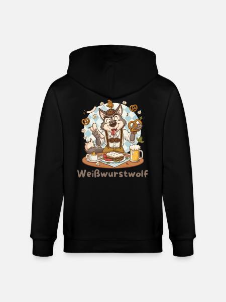Weißwurst grinder Kochheld Bavarian - Stanley/Stella CULTIVATOR  Unisex Organic Hooded Jacket - black