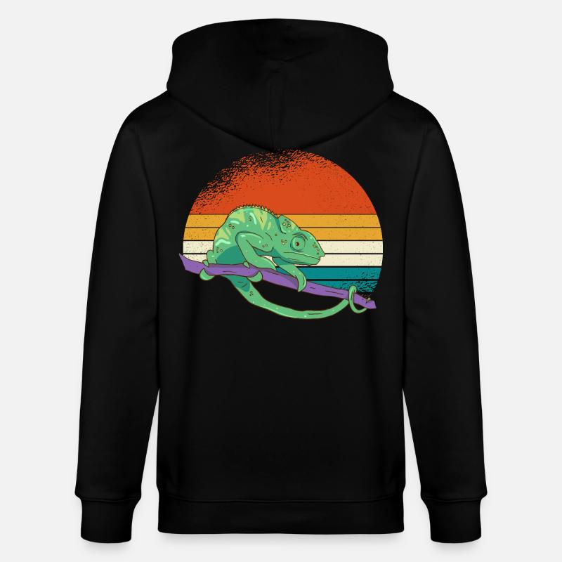 Caméléon du coucher de soleil - Veste à capuche bio CULTIVATOR Stanley/Stella Unisexe - noir