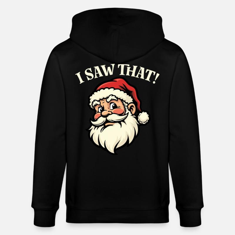 J’ai vu ça - Père Noël - Veste à capuche bio CULTIVATOR Stanley/Stella Unisexe - noir