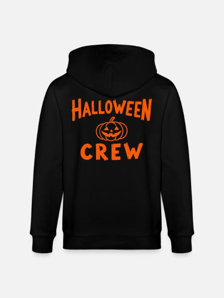 Halloween Crew Pumpkin Head Troop - Stanley/Stella CULTIVATOR  Unisex Organic Hooded Jacket - black
