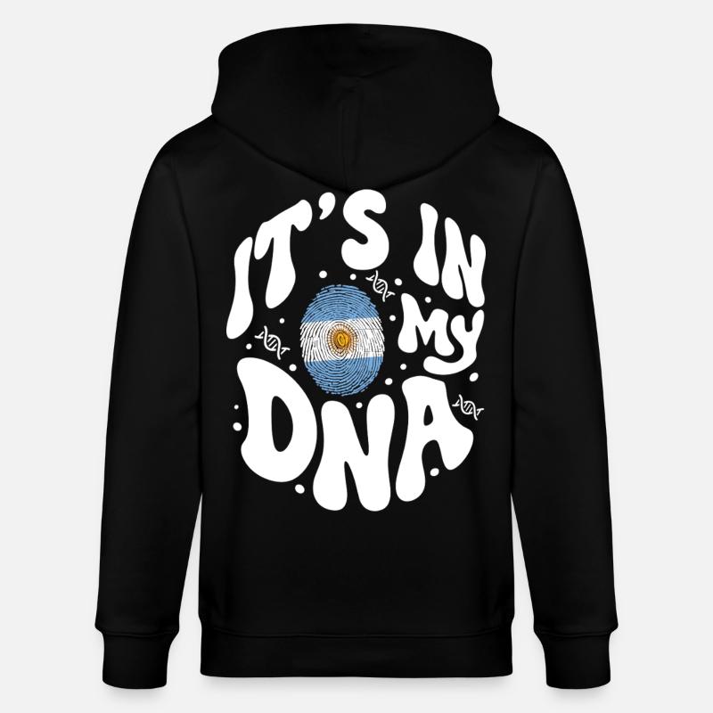 ADN argentin Drapeau argentin Hispanique - Veste à capuche bio CULTIVATOR Stanley/Stella Unisexe - noir