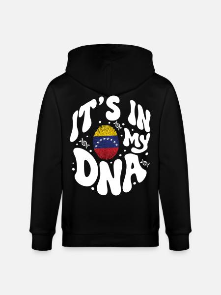 Venezuelan DNA Venezuela Flag Hispanic - Stanley/Stella CULTIVATOR Unisex Organic Hooded Jacket - black