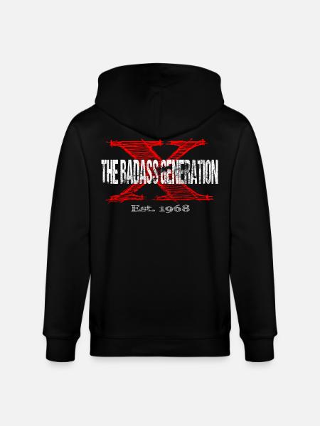 Generation X 1968 Retro - Stanley/Stella CULTIVATOR  Unisex Organic Hooded Jacket - black