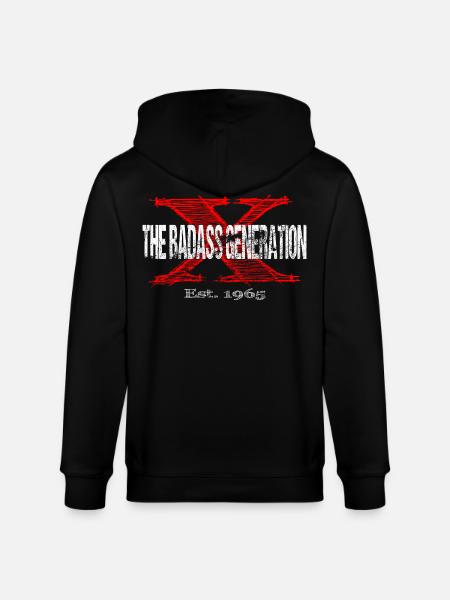 Generation X 1965 Retro - Stanley/Stella Unisex Bio-Kapuzenjacke CULTIVATOR - Schwarz
