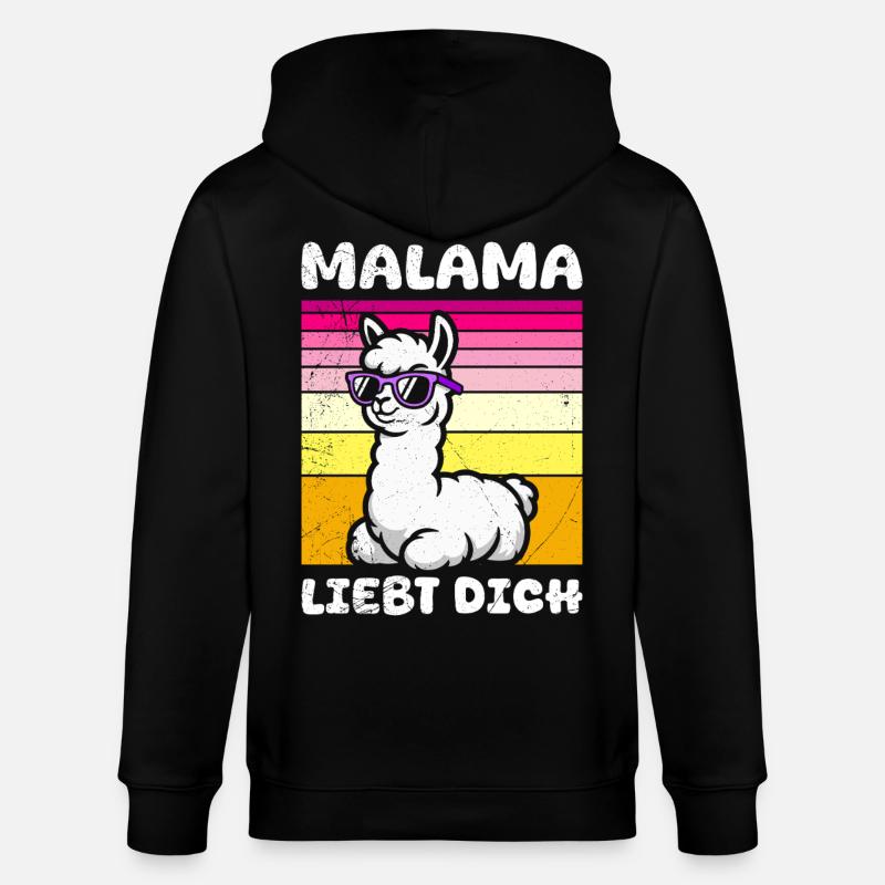 Bientôt maman MALAMA T'AIME Drôle - Veste à capuche bio CULTIVATOR Stanley/Stella Unisexe - noir