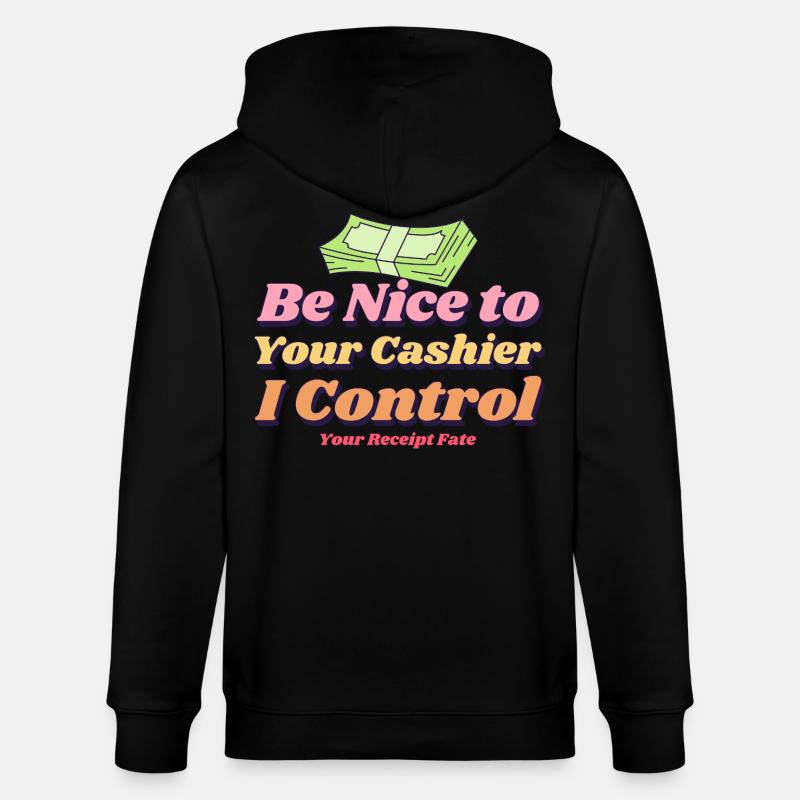Soyez gentil avec votre caissier - Veste à capuche bio CULTIVATOR Stanley/Stella Unisexe - noir