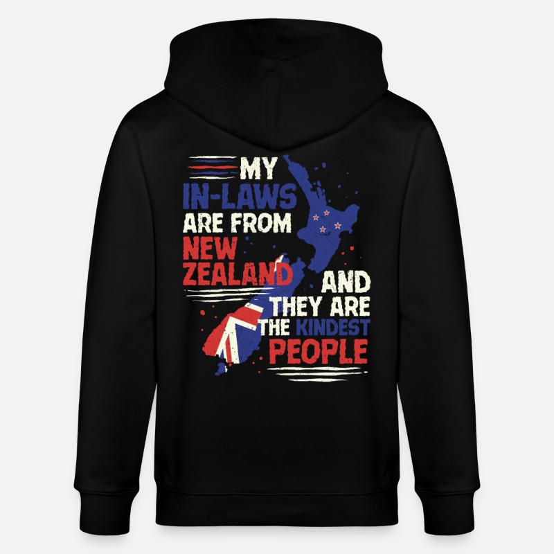 Neuseeland Verwandte Schwiegermutter - Stanley/Stella Unisex Bio-Kapuzenjacke CULTIVATOR - Schwarz