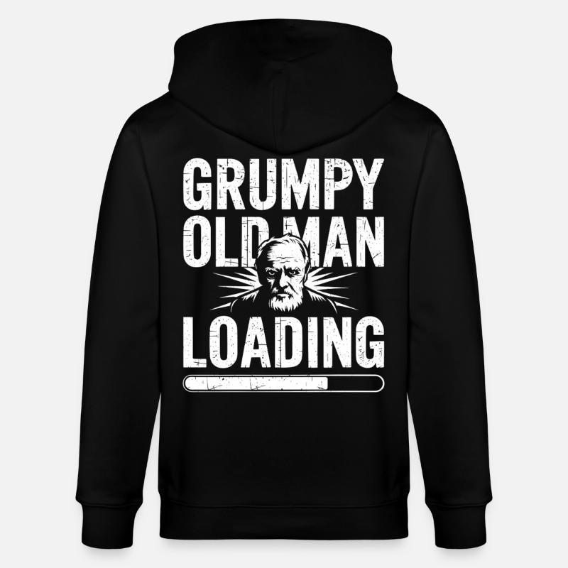 GrumpyOldMan Loading Bar - Stanley/Stella CULTIVATOR  Unisex Organic Hooded Jacket - black