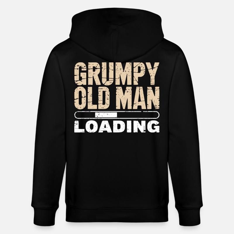 Grumpy Old Man Loading - Stanley/Stella Unisex Bio-Kapuzenjacke CULTIVATOR  - Schwarz