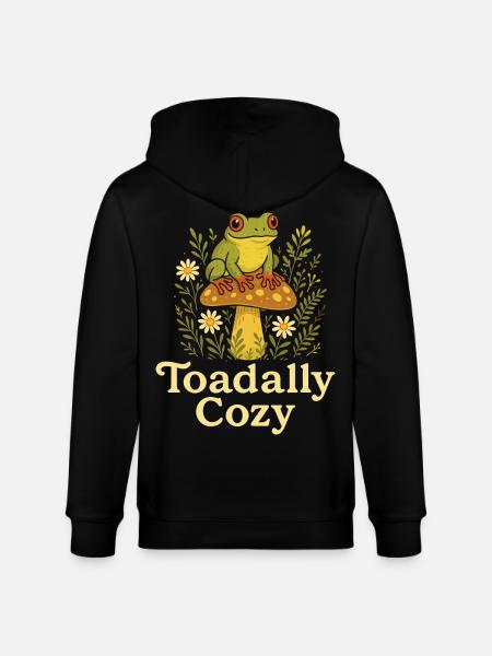 Tree Frog Humor Tree Frog - Stanley/Stella CULTIVATOR  Unisex Organic Hooded Jacket - black