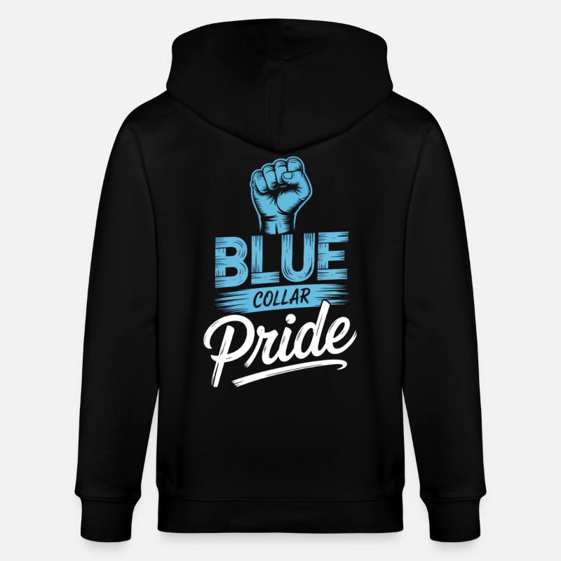 Blue Collar Arbeiter Handwerk Bauarbeiter - Stanley/Stella Unisex Bio-Kapuzenjacke CULTIVATOR  - Schwarz
