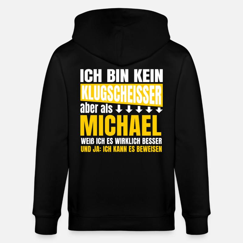 Ich bin kein Klugscheisser Michael - Stanley/Stella Unisex Bio-Kapuzenjacke CULTIVATOR - Schwarz