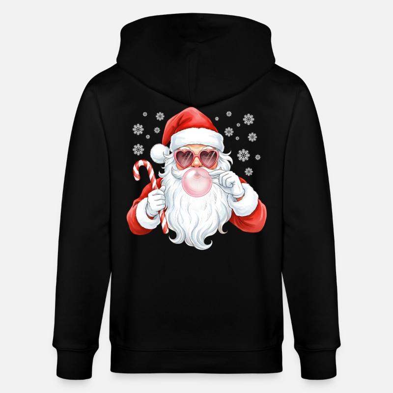 Père Noël Bubble Gum Rose - Veste à capuche bio CULTIVATOR Stanley/Stella Unisexe - noir