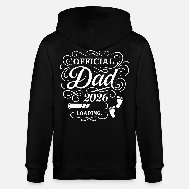 Dad 2026 Papa Loading Vaterschaft - Stanley/Stella Unisex Bio-Kapuzenjacke CULTIVATOR  - Schwarz