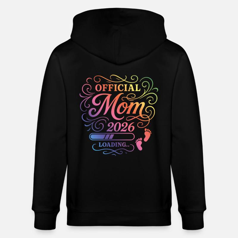 Mama 2026 Loading Mom Bunt - Stanley/Stella Unisex Bio-Kapuzenjacke CULTIVATOR  - Schwarz