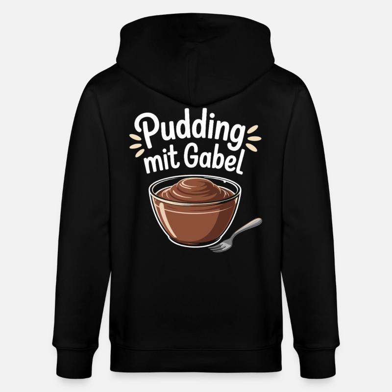 Pudding Mit Gabel - Stanley/Stella Unisex Bio-Kapuzenjacke CULTIVATOR  - Schwarz