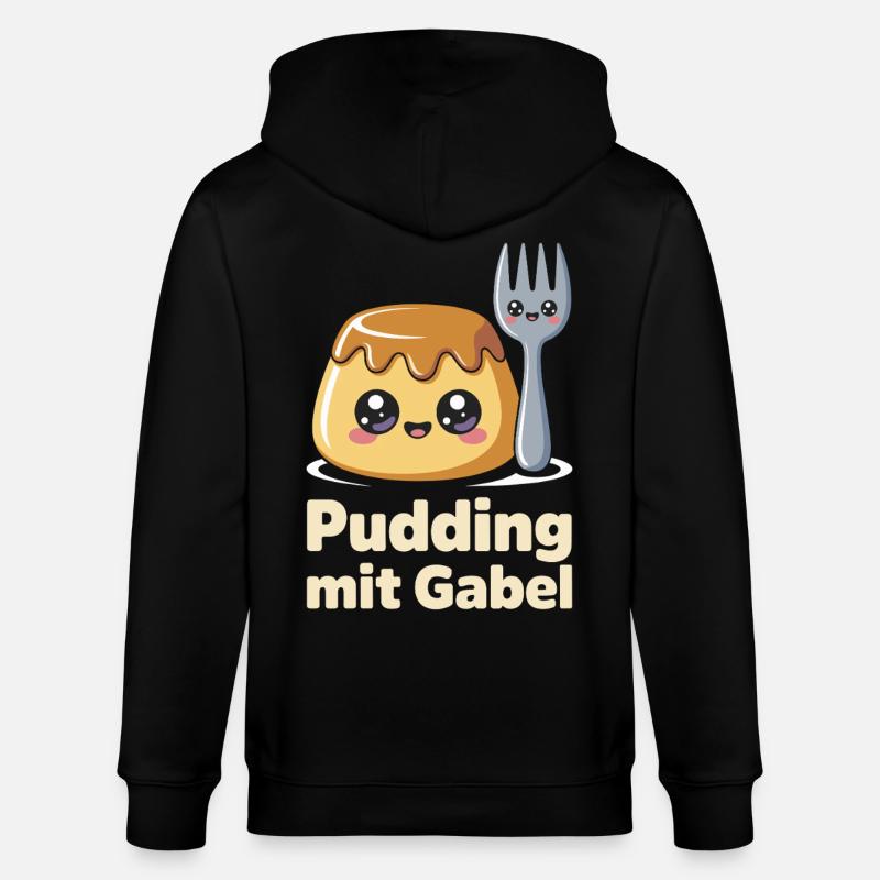 Pudding Mit Gabel - Stanley/Stella Unisex Bio-Kapuzenjacke CULTIVATOR  - Schwarz