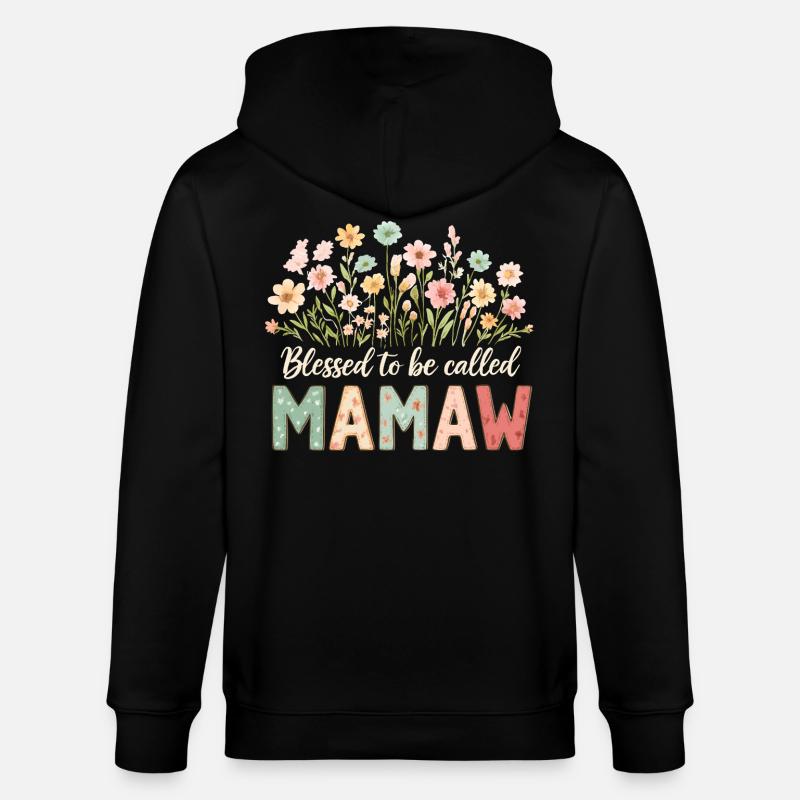 Gesegnet Mamaw genannt zu werden - Stanley/Stella CULTIVATOR  Unisex Organic Hooded Jacket - black