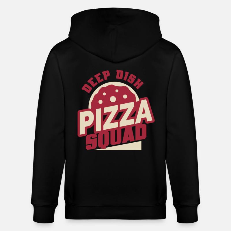 Plat profond Pizza Squad Chicargo - Veste à capuche bio CULTIVATOR Stanley/Stella Unisexe - noir