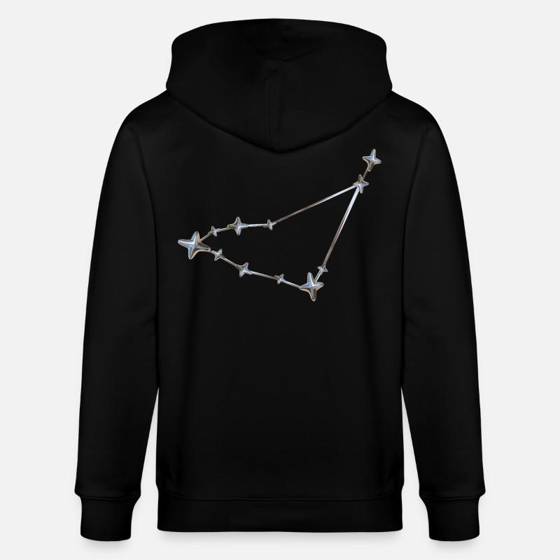 Rangée d’étoiles Conception de constellation - Veste à capuche bio CULTIVATOR Stanley/Stella Unisexe - noir