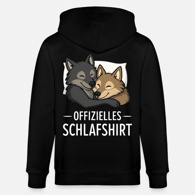 Cuddly Wolves Chemise de nuit - Veste à capuche bio CULTIVATOR Stanley/Stella Unisexe - noir