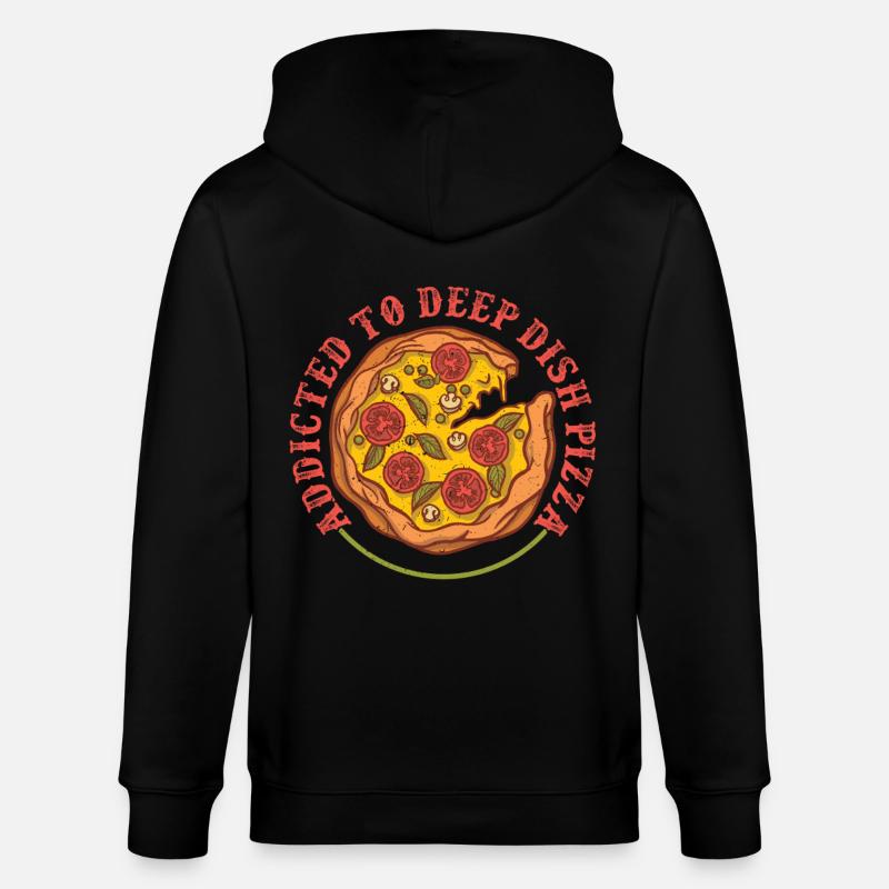 Deep Dish Pizza Chicargo - Stanley/Stella Unisex Bio-Kapuzenjacke CULTIVATOR  - Schwarz