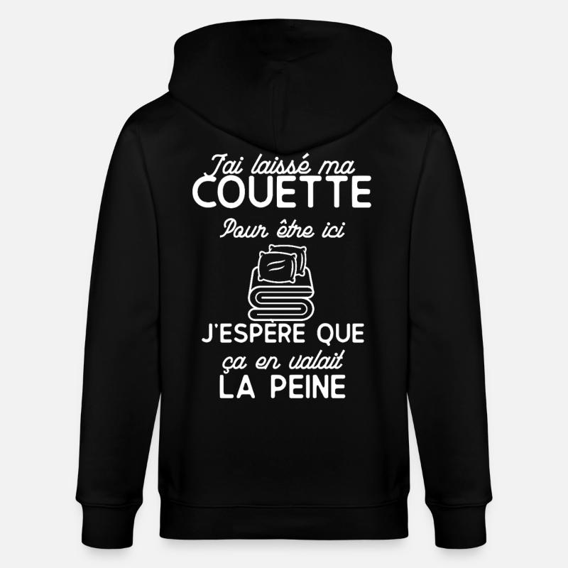 Couette Attaque le Matin - Veste à capuche bio CULTIVATOR Stanley/Stella Unisexe - noir